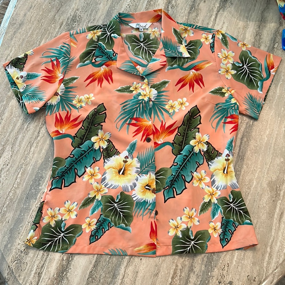 CORAL HAWAIIAN SHIRT